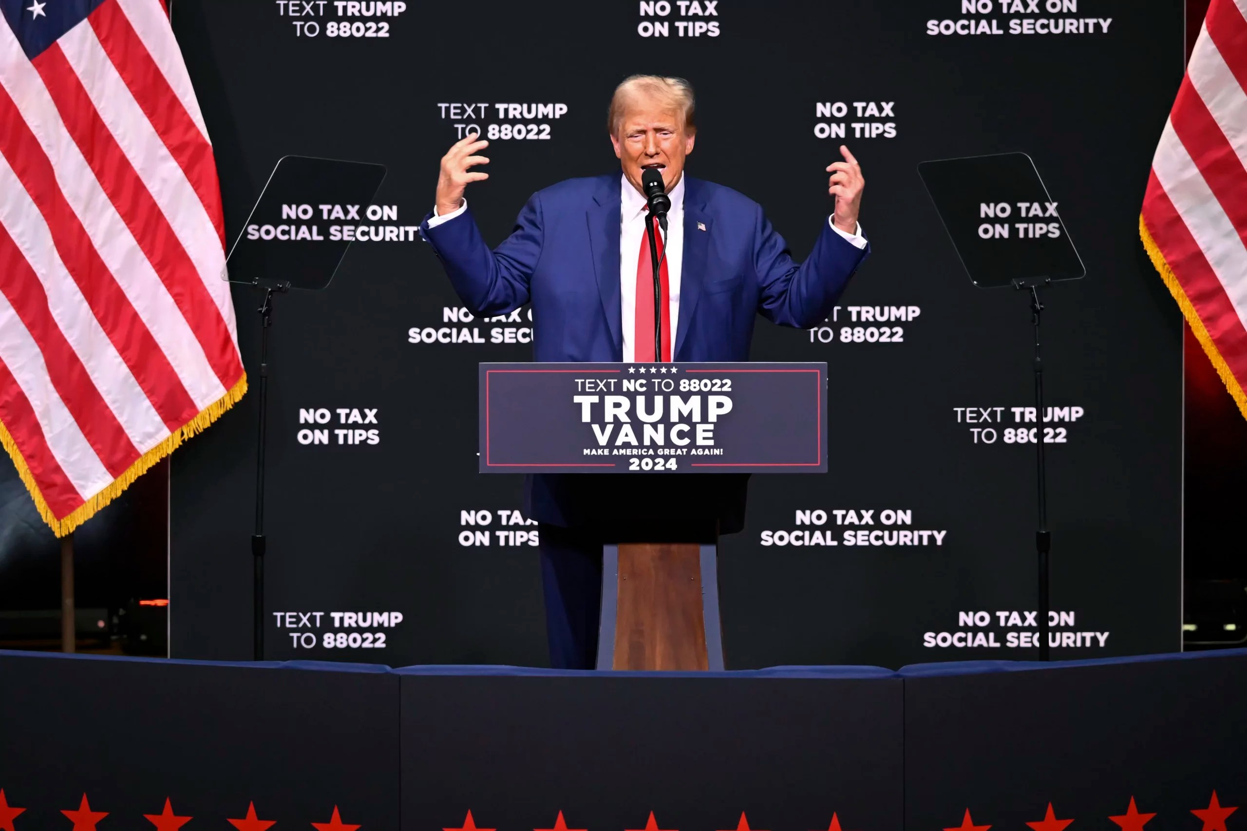 Trump tries to claw back senior support after gains by Biden and Harris