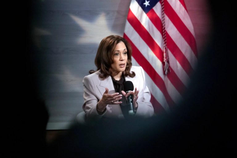 Harris tells black men she is working to earn their vote after drift toward Trump