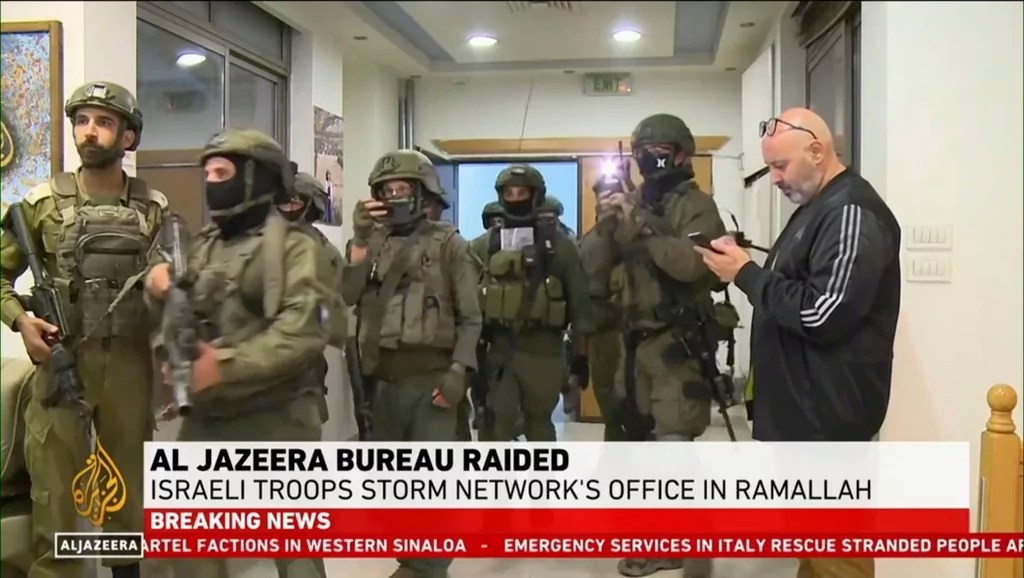 Israel denounces Al Jazeera as ‘mouthpiece of Hamas,’ raids offices in West Bank