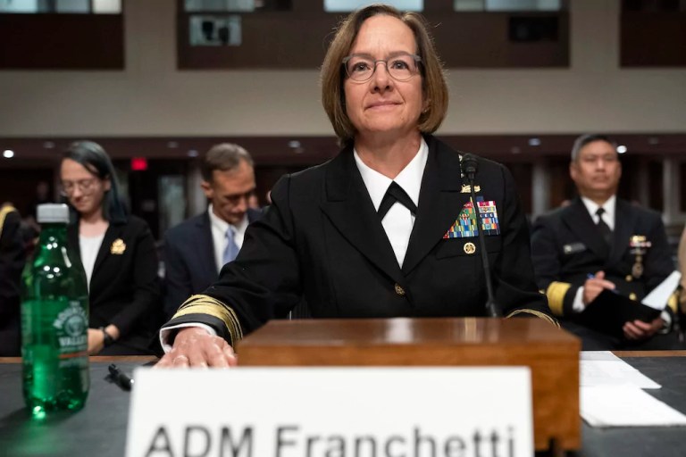 Top Navy admiral, successfully treated for breast cancer, ceded authorities briefly