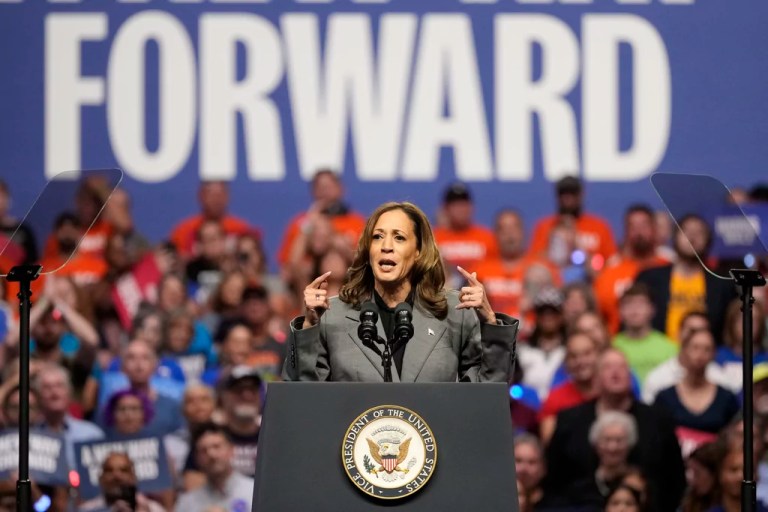 Harris is in Pittsburgh — for two invitation-only events