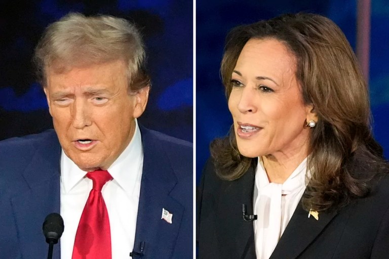 Harris says foreign leaders are ‘laughing’ at Trump