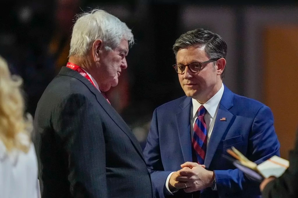 Newt Gingrich admires Johnson for poise in dealing with Republican ‘idiots’ as speaker