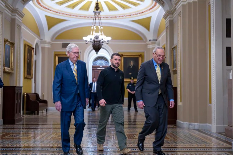 Zelensky pleads for looser weapons restrictions in private Senate meeting