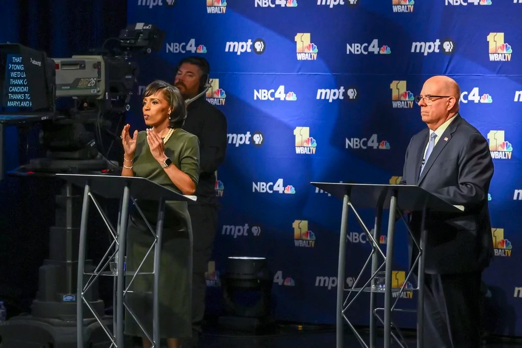 Democrat Angela Alsobrooks triumphs over former GOP Gov. Larry Hogan in Maryland Senate race