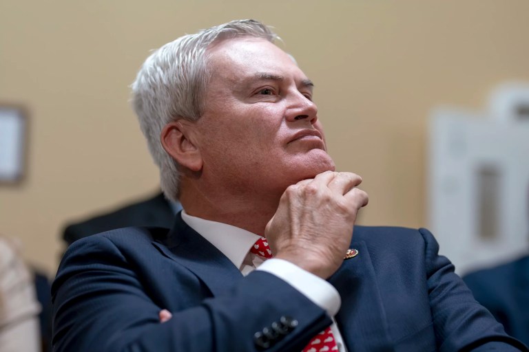 Rep. James Comer, R-Ky., chairman of the House Oversight and Accountability Committee, pauses as the House Rules Committee prepares to advance a contempt of Congress resolution against Attorney General Merrick Garland for not complying with a subpoena, at the Capitol in Washington, June 11, 2024. The House is expected to vote on a resolution holding Attorney General Merrick Garland in contempt of Congress for refusing to turn over audio of President Joe Biden’s interview in his classified documents case. The contempt action represents House Republicans’ latest and strongest rebuke of the Justice Department and of Garland’s leadership.