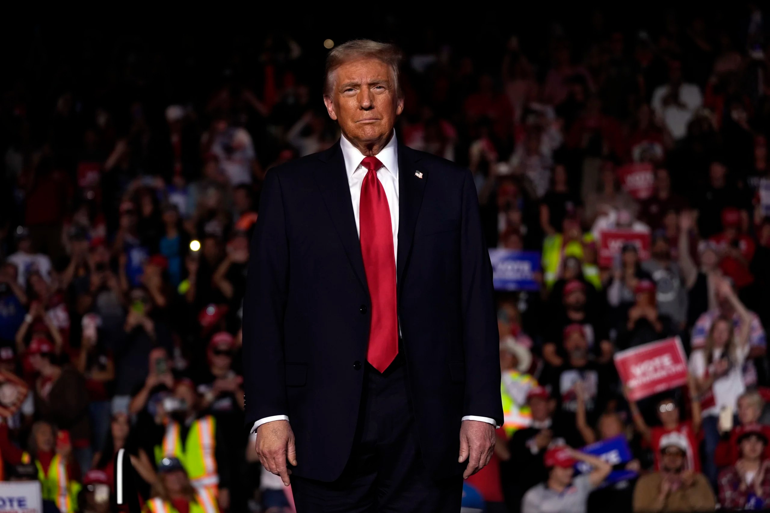 Trump promises big things at Tucker Carlson Live Tour