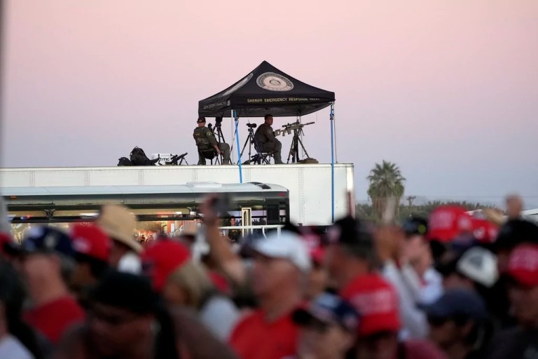 Man arrested outside Trump Coachella rally threatens sheriff with defamation lawsuit