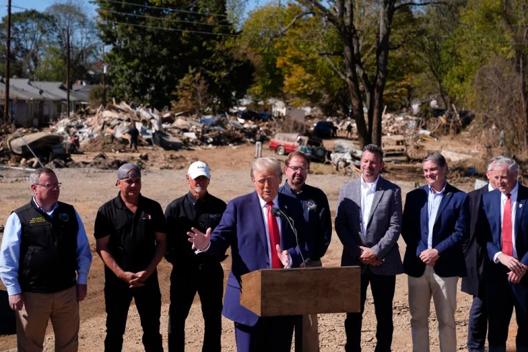 Trump appeals to North Carolina voters after Helene with promises of a ‘new crew’ to help clean up