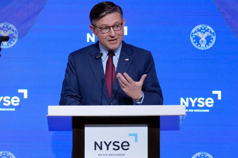 Johnson lays out agenda to NYSE for first 100 days if GOP sweeps 2024 elections