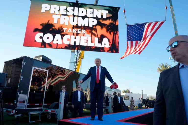 Man with illegal guns arrested outside Trump Coachella rally venue