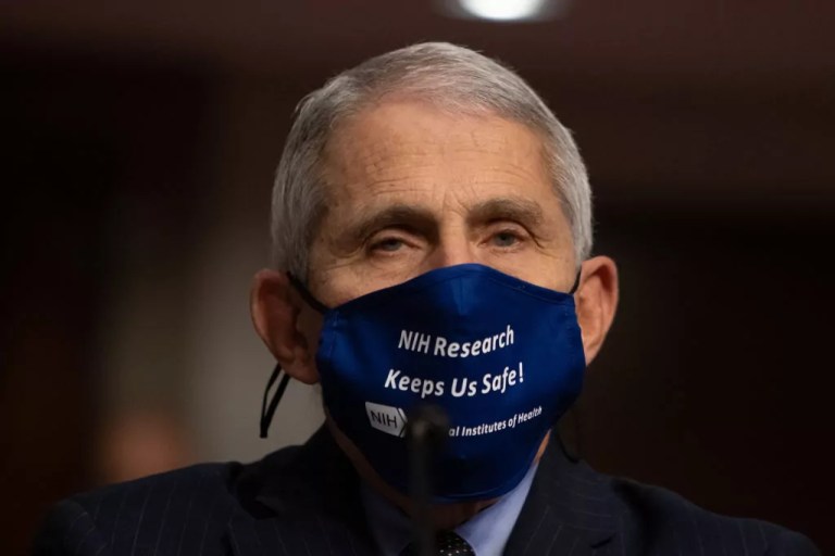 WASHINGTON, DC - SEPTEMBER 23: Anthony Fauci, director of National Institute of Allergy and Infectious Diseases at NIH, looks on before testifying at a Senate Health, Education, and Labor and Pensions Committee on Capitol Hill, on September 23, 2020 in Washington, DC. Dr. Fauci addressed the testing of vaccines and if they will be ready by the end of the year or early 2021. (Photo by Graeme Jennings- Pool/Getty Images)