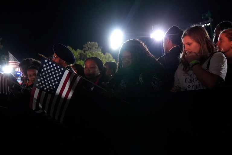 Harris watch party is ‘nauseously optimistic’ as campaign tells people to ‘get sleep’