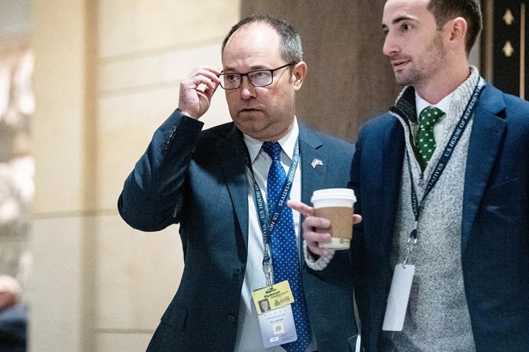 Marlin Stutzman (R-IN), member-elect, at an orientation for new members of Congress at the U.S. Capitol in Washington, DC. (Photo by Michael Brochstein/Sipa USA)
