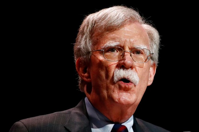 John Bolton speaks at the Christians United for Israel's annual summit, in Washington.