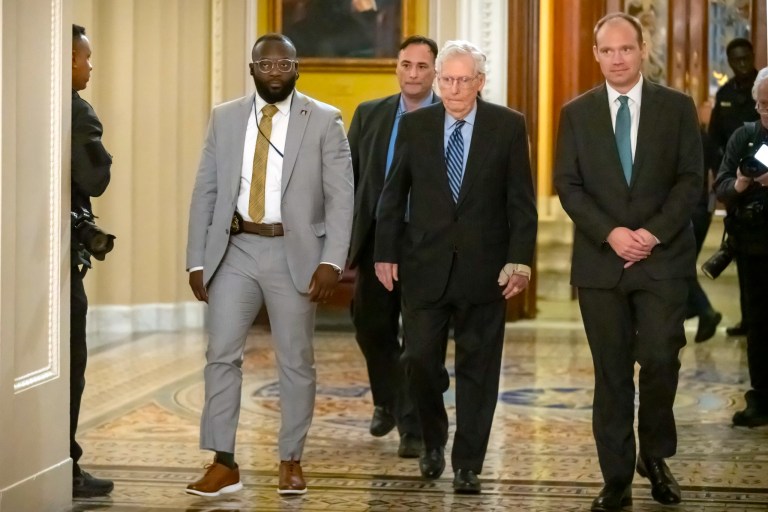 McConnell misses Senate votes due to ‘leg stiffness’ after Tuesday fall