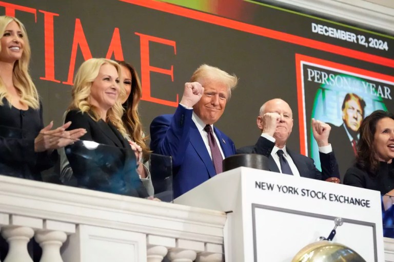 Trump rings New York Stock Exchange bell