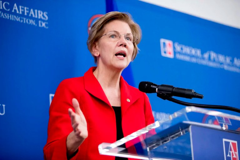 Elon Musk trolls Elizabeth Warren with memes as she questions his Trump relationship