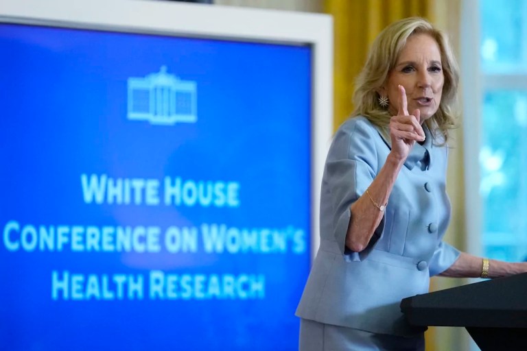 Jill Biden catches herself using VP’s ‘joy’ line and quickly mocks it: ‘You’re all reading into that’