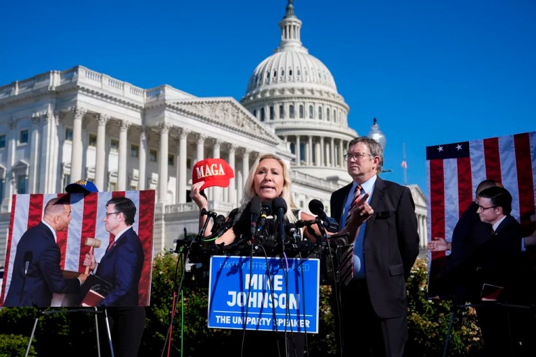 Mike Johnson’s grasp on speaker’s gavel for second Trump term grows stronger