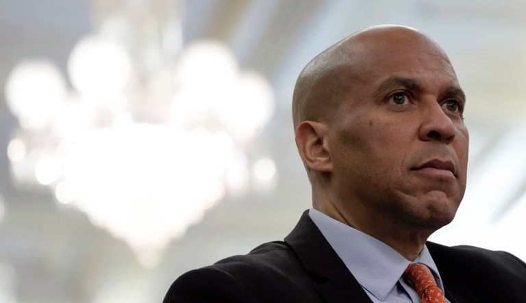 Sen. Cory Booker, D-N.J., listens during a hearing on Wednesday, April 19, 2023, on Capitol Hill in Washington.