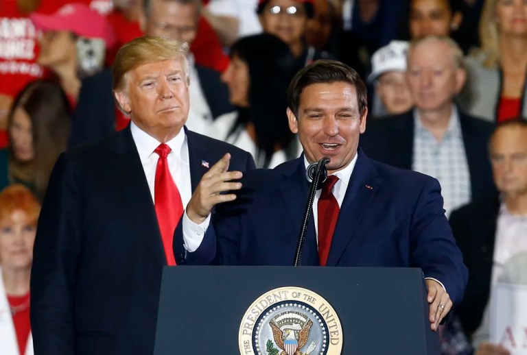 Trump leans on DeSantis to put Lara Trump at front of the line to replace Rubio in Senate