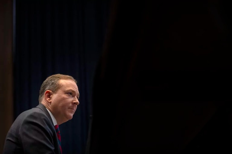 Environmental Protection Agency Administrator Lee Zeldin appears before the Senate Environment and Public Works Committee on Capitol Hill, Thursday, Jan. 16, 2025, in Washington.