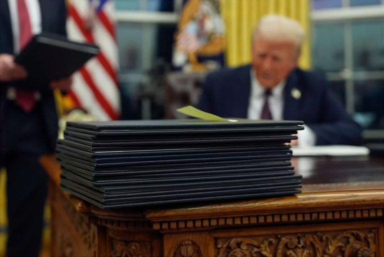 Trump signs stacks of executive orders getting hold of border on Day One