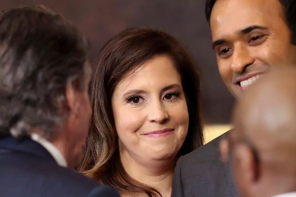 Rep. Elise Stefanik (R-NY) attends the 60th Presidential Inauguration in the Capitol Rotunda in Washington, Monday, Jan. 20, 2025.