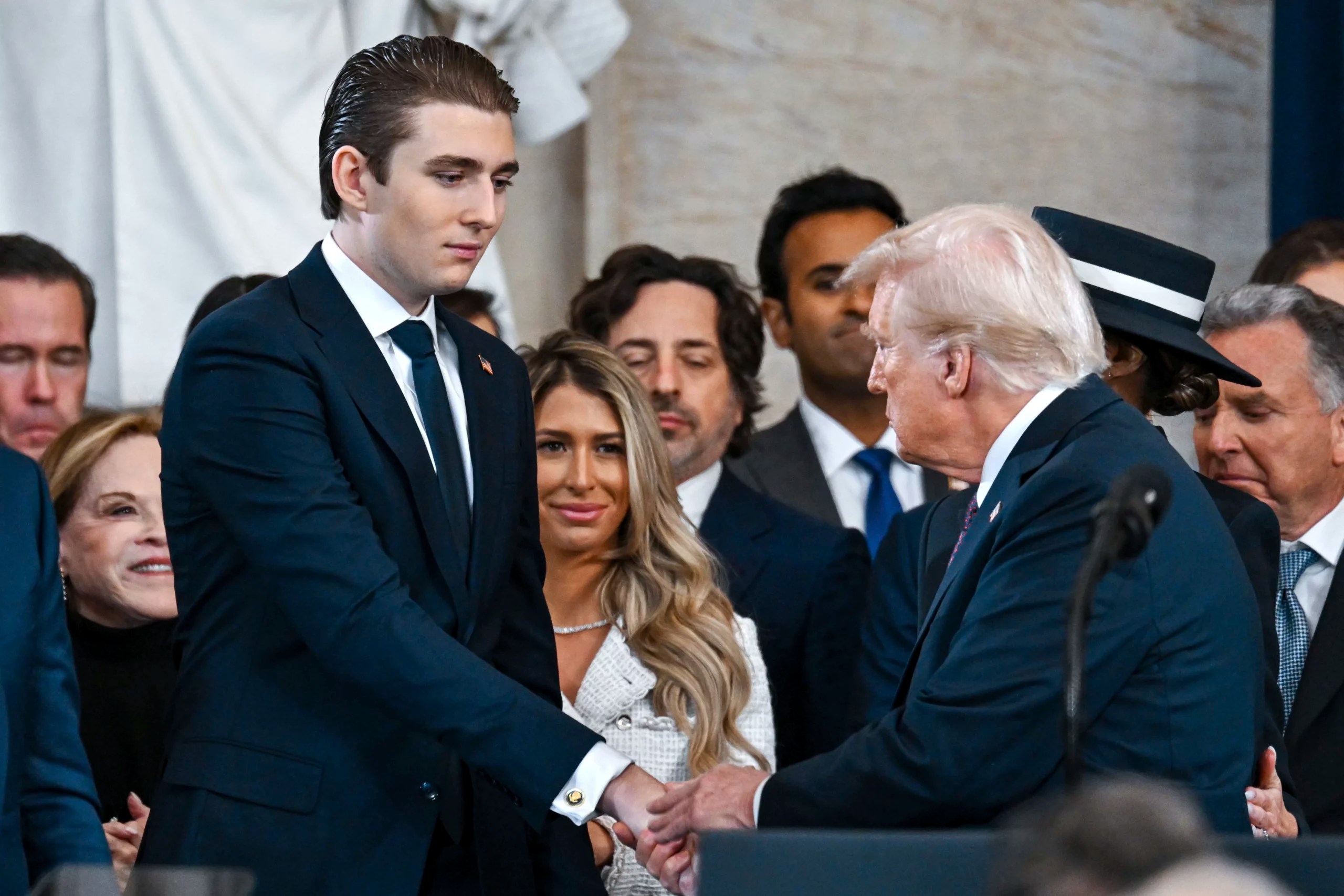 Barron Trump’s towering presence goes viral at his father’s inauguration