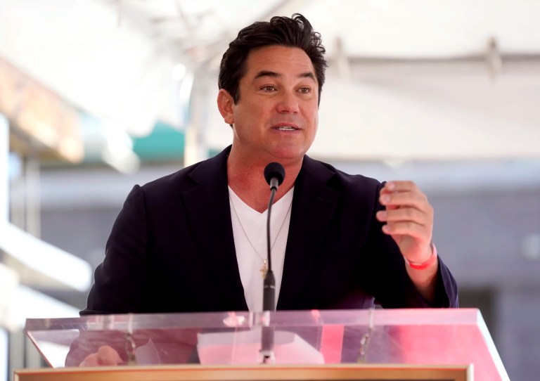 Dean Cain speaks during a ceremony honoring Mehmet Oz, the former host of 