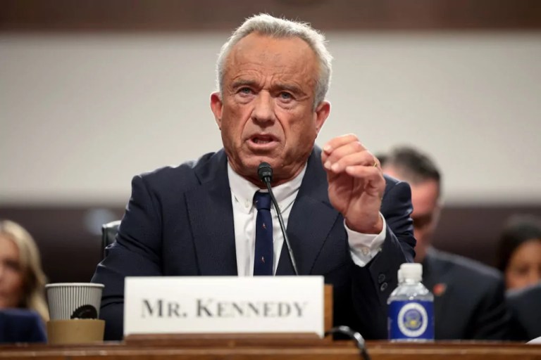 Robert F. Kennedy Jr., President Donald Trump's nominee for Secretary of Health and Human Services, testifies during his Senate Finance Committee confirmation hearing at the Dirksen Senate Office Building on January 29, 2025 in Washington, D.C. (Win McNamee/Getty Images)