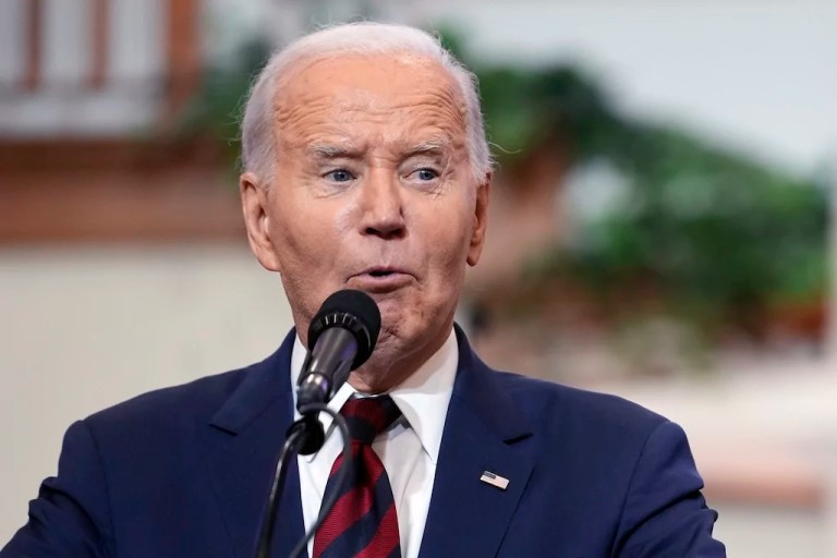 Former President Joe Biden attends a church service at Royal Missionary Baptist Church in North Charleston, South Carolina, Sunday, Jan. 19, 2025.