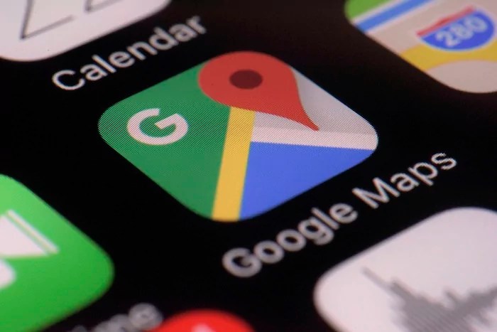 The Google Maps app is seen on a smartphone, March 22, 2017, in New York.