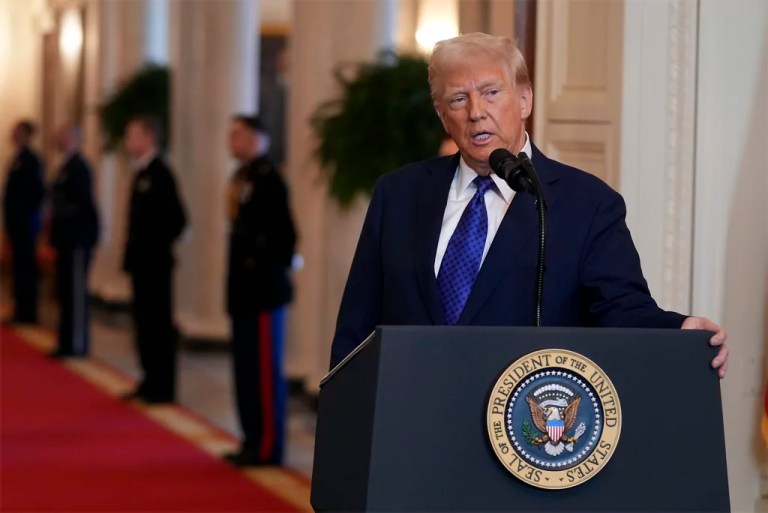 President Donald Trump signed the Laken Riley Act into law Wednesday, the first bill he's signed into law since returning to the White House.