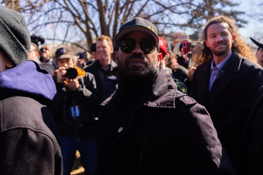 January 6 defendants at the Capitol Feb. 21, 2025. (Graeme Jennings/Washington Examiner)