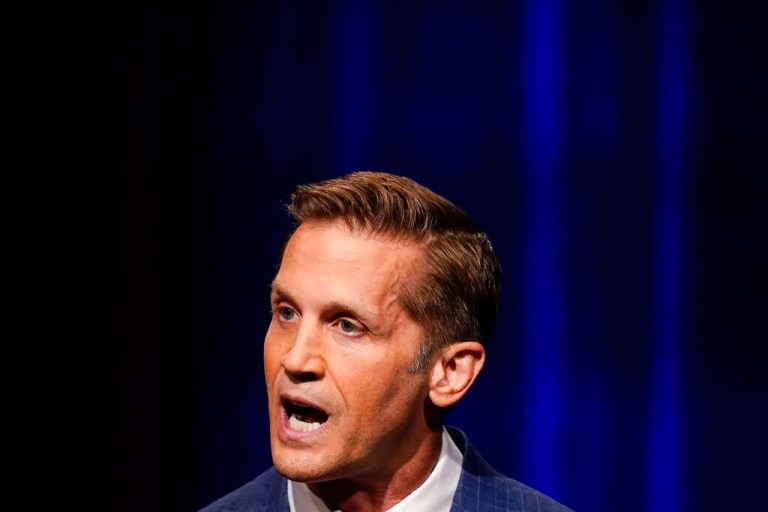 Republican candidate for Georgia's 6th Congressional seat Rich McCormick speaks during a campaign stop in Cumming , Ga., Thursday, Oct. 27, 2022.