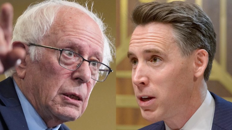 Sens. Bernie Sanders (I-VT) and Josh Hawley (R-MO).