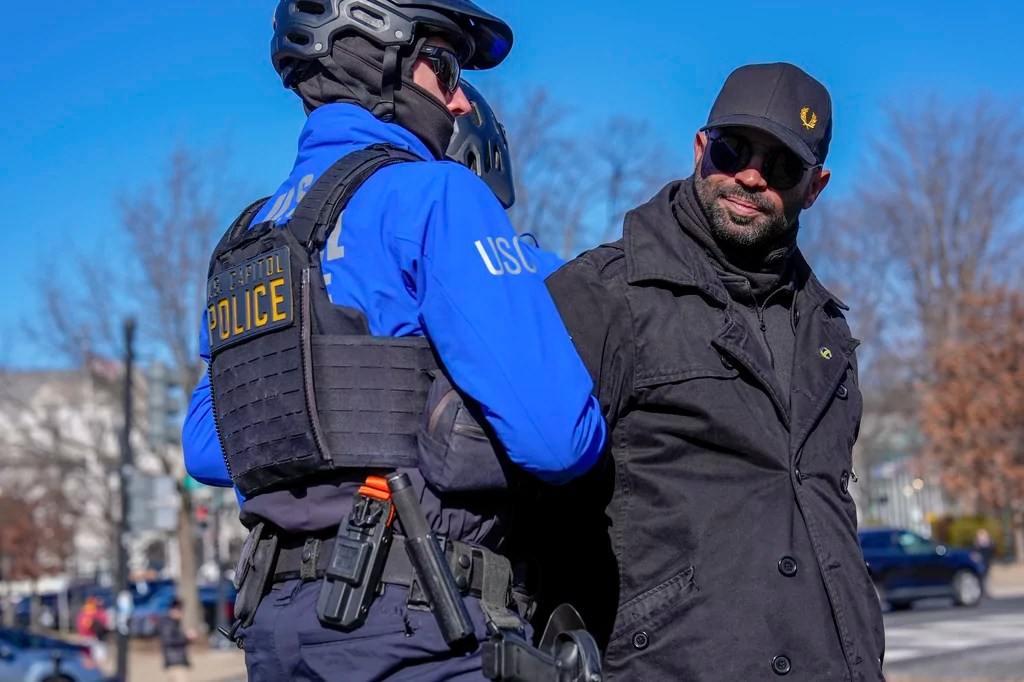 Ex-Proud Boys leader Enrique Tarrio arrested near Capitol on assault charge after press conference