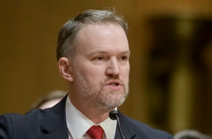 Jamieson Greer, President Donald Trump's nominee for U.S. Trade Representative, with the rank of ambassador, appears before the Senate Committee on Finance for his pending confirmation on Capitol Hill, Thursday, Feb. 6, 2025, in Washington.