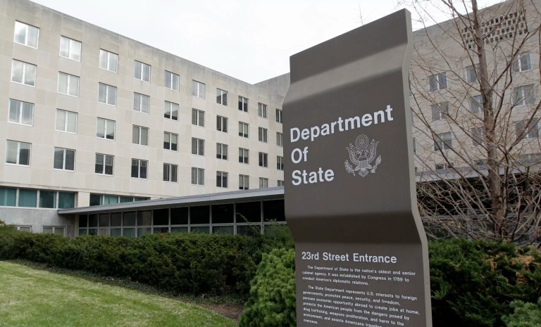 In this Dec. 15, 2014 file photo, the State Department is seen in Washington. Ahead of Sunday’s 15th anniversary of the Sept. 11 attacks, the State Department is reminding U.S. citizens about threats around the world and urging Americans to be vigilant about their personal security.