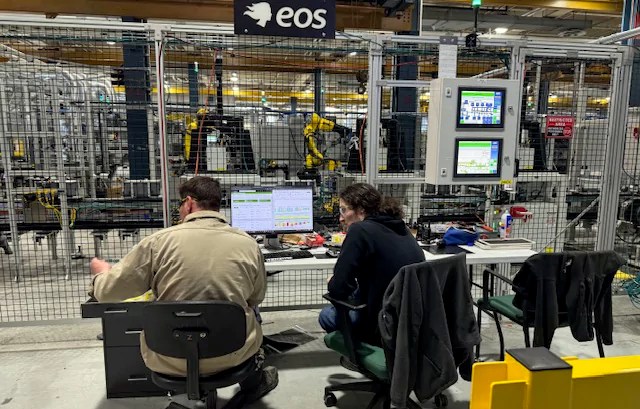 Workers at EOS Energy are a mix of union workers and high-tech professionals. (Salena Zito / Washington Examiner)