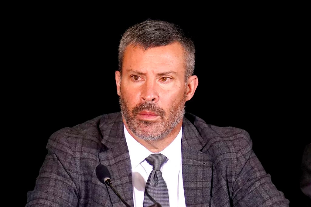 Republican Pennsylvania state Rep. Greg Rothman attends a hearing of the Pennsylvania State Senate Majority Policy Committee, Wednesday, Nov. 25, 2020, in Gettysburg, Pennsylvania.