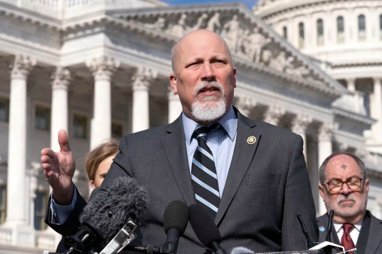 Rep. Chip Roy (R-TX) speaks during a news conference on abortion at Capitol Hill, Wednesday, Feb. 14, 2024, in Washington.