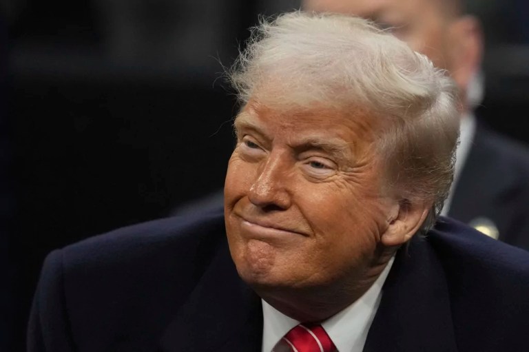 President Donald Trump attends the finals at the NCAA wrestling championship, Saturday, March 22, 2025, in Philadelphia.