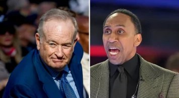 Talk show hosts Bill O'Reilly and Stephen A. Smith