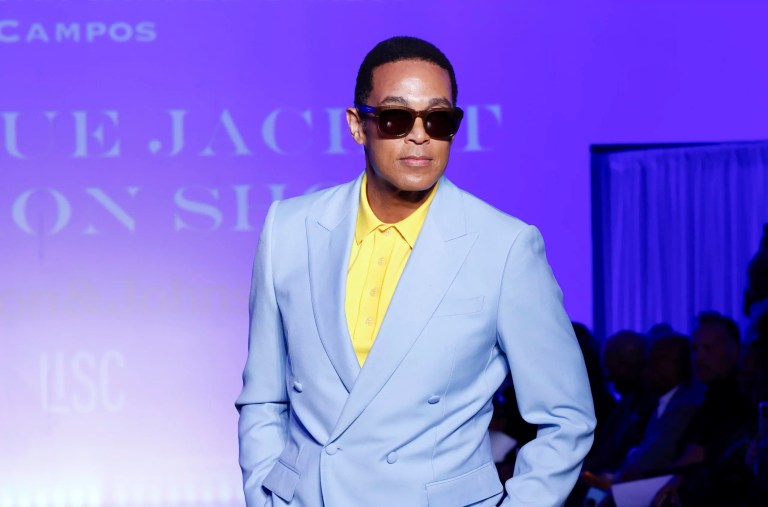 Don Lemon walks the runway at the ninth annual Blue Jacket Fashion Show at Lavan Midtown on Tuesday, Feb. 4, 2025, in New York.