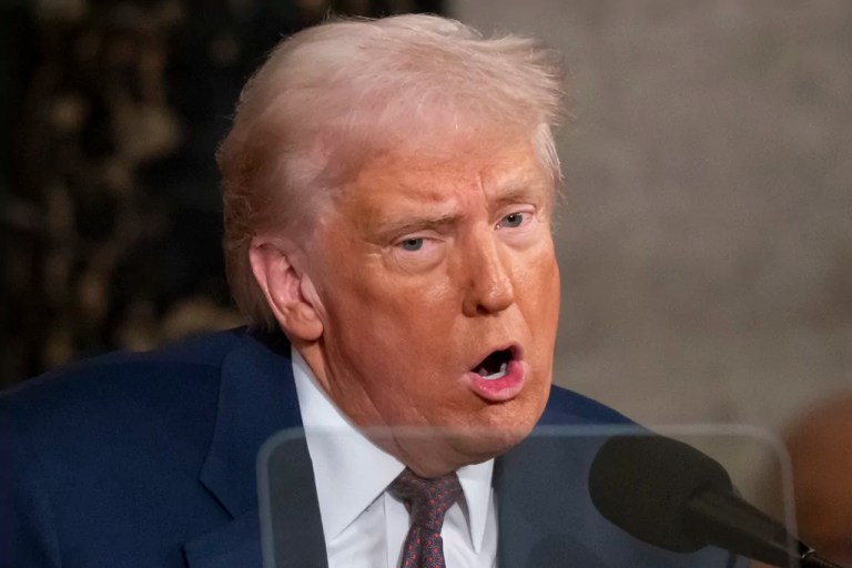 President Donald Trump addresses a joint session of Congress on Capitol Hill in Washington, Tuesday, March 4, 2025.