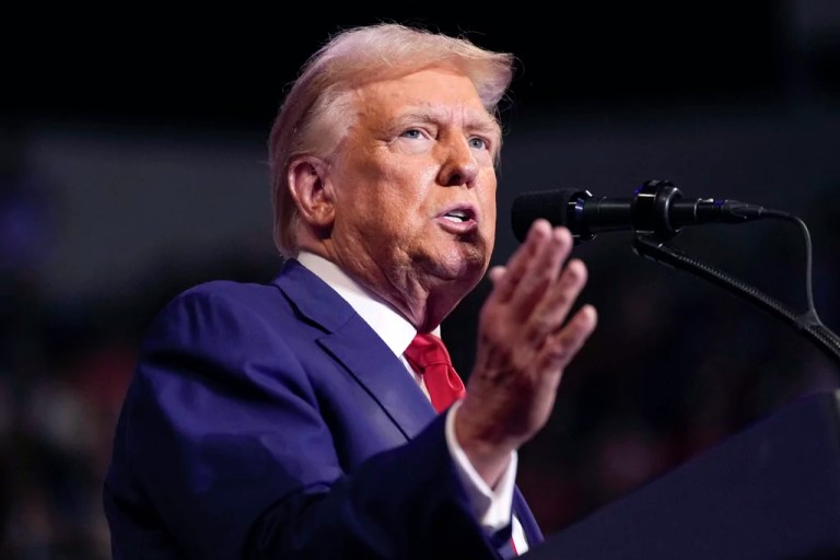 Donald Trump spoke Thursday at the Blockworks Digital Asset Summit.