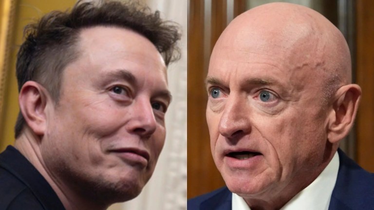 Elon Musk and Sen. Mark Kelly (D-AZ)
